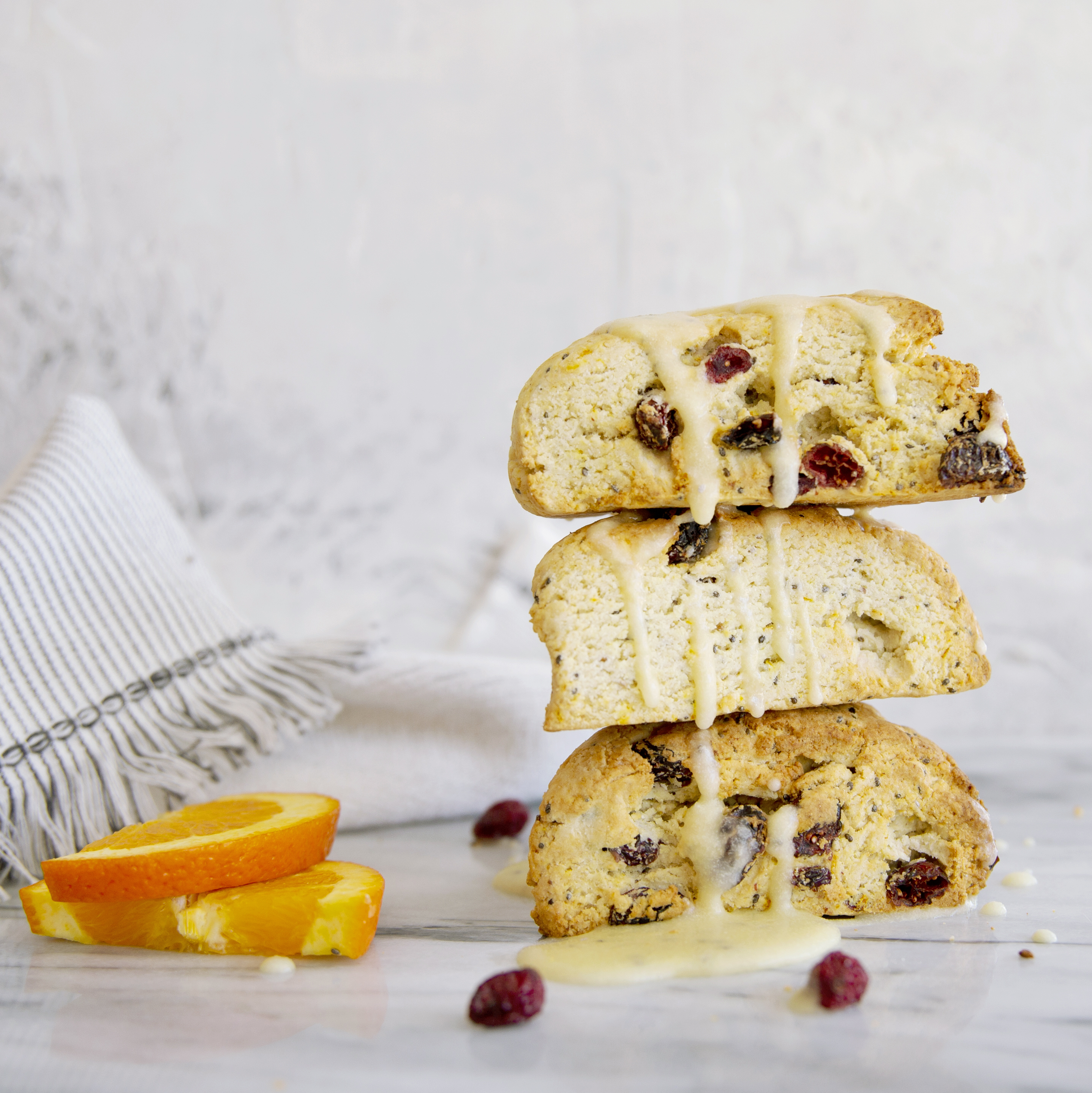 Gluten-Free Cranberry Orange Chia Scones