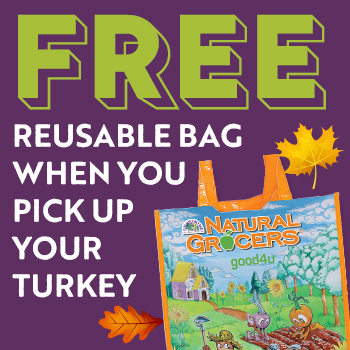 Free Reusable Bag When You Pick Up Your Thanksgiving Turkey