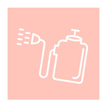 Illustration of a can spaying pesticides