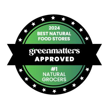 Voted Best Natural Food Store, 2024 – Green Matters Approved