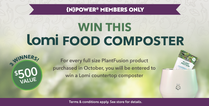 Win A lomi Countertop Food Composter - {N}power Member October PlantFusion Sweepstakes