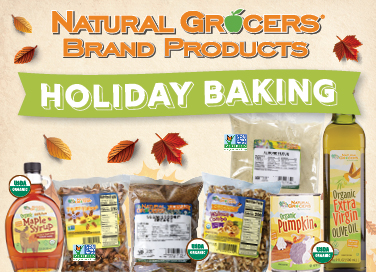 Holiday Baking with Natural Grocers Brand Products