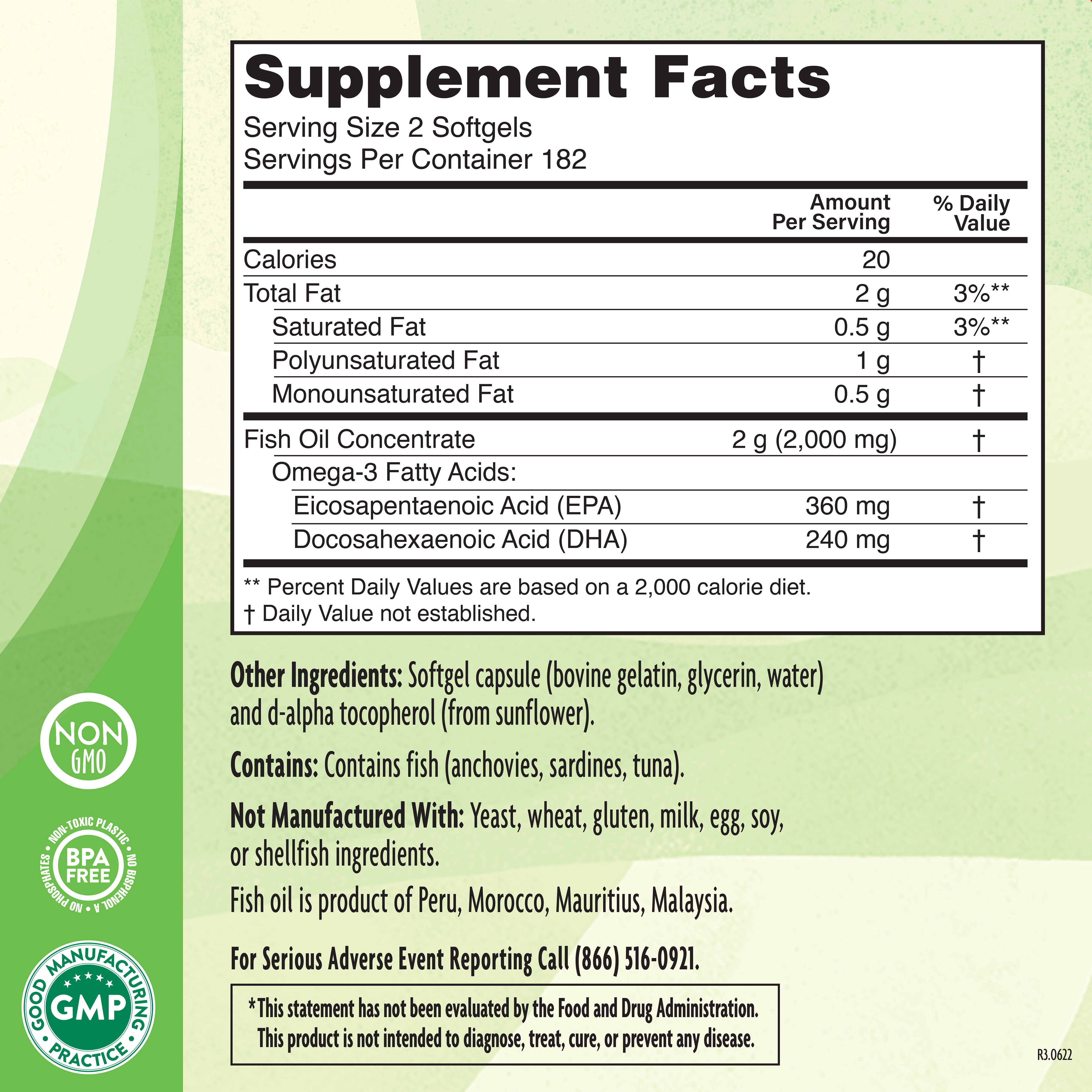 Omega 3 1000mg 365 Sg Natural Grocers