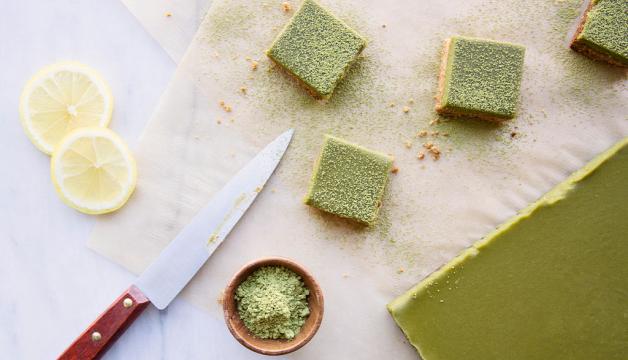 Ice Box Matcha Lemon Bars Natural Grocers