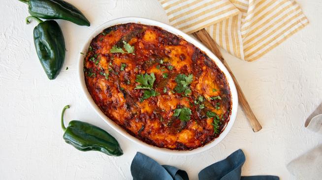 Poblano Chorizo Bake